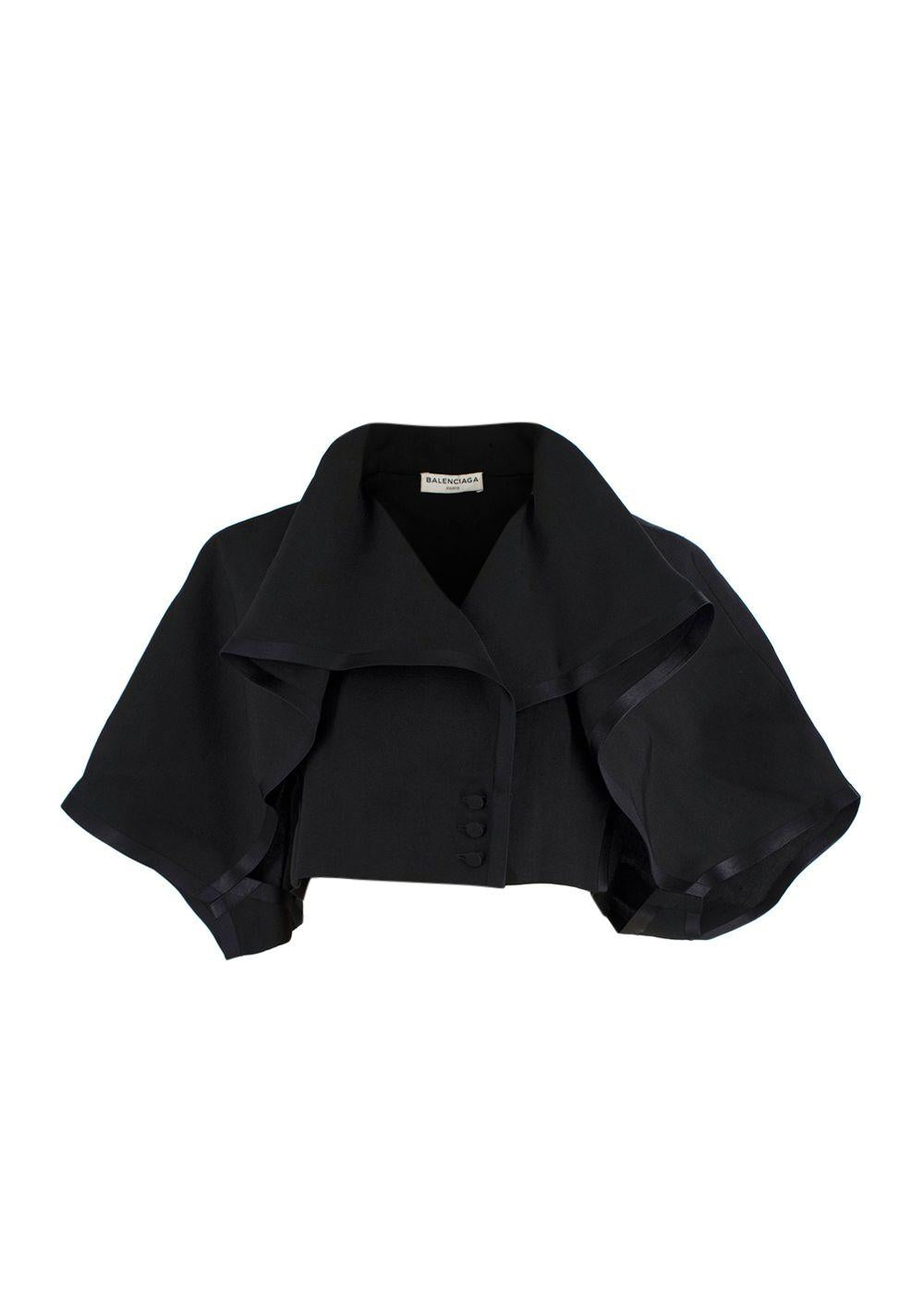 Balenciaga Black Halterneck Waistcoat Silk Top