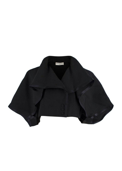 Balenciaga Black Halterneck Waistcoat Silk Top