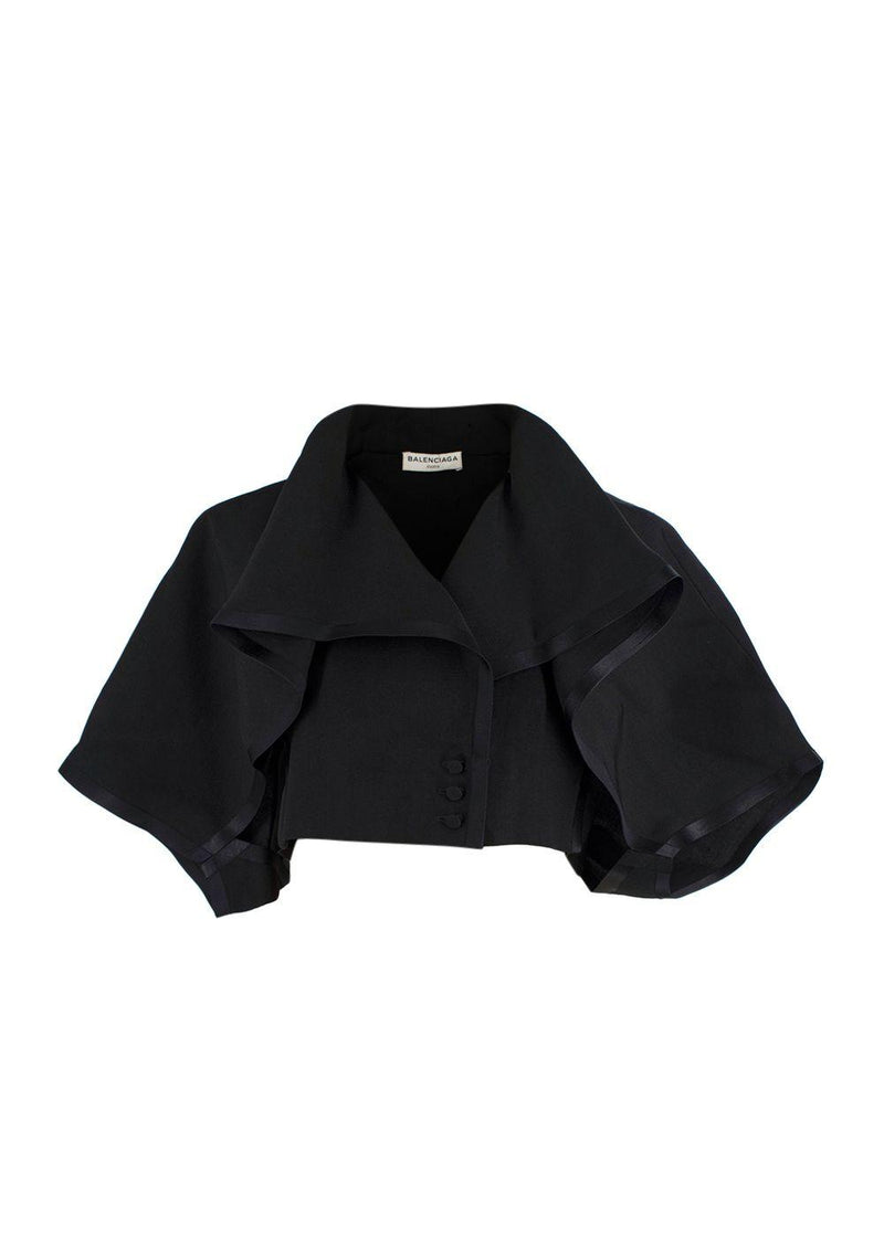 Balenciaga Black Halterneck Waistcoat Silk Top