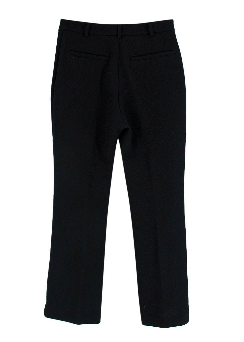 Black Wool Tailored Trousers