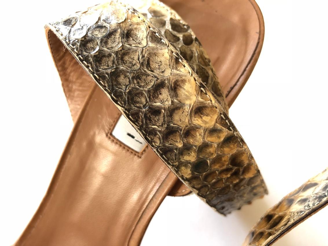 Fratelli Rossetti python-effect leather platform sandals