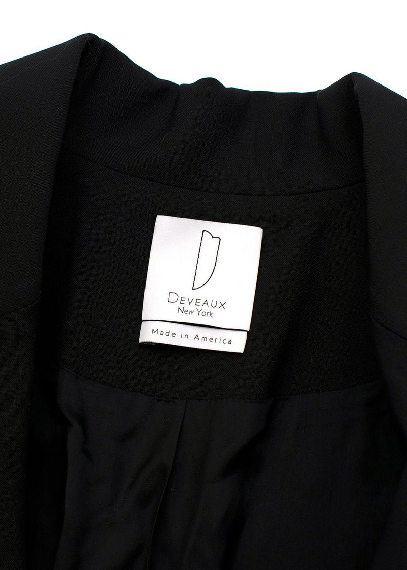 Black Longline Single-Breasted Blazer / Jacket