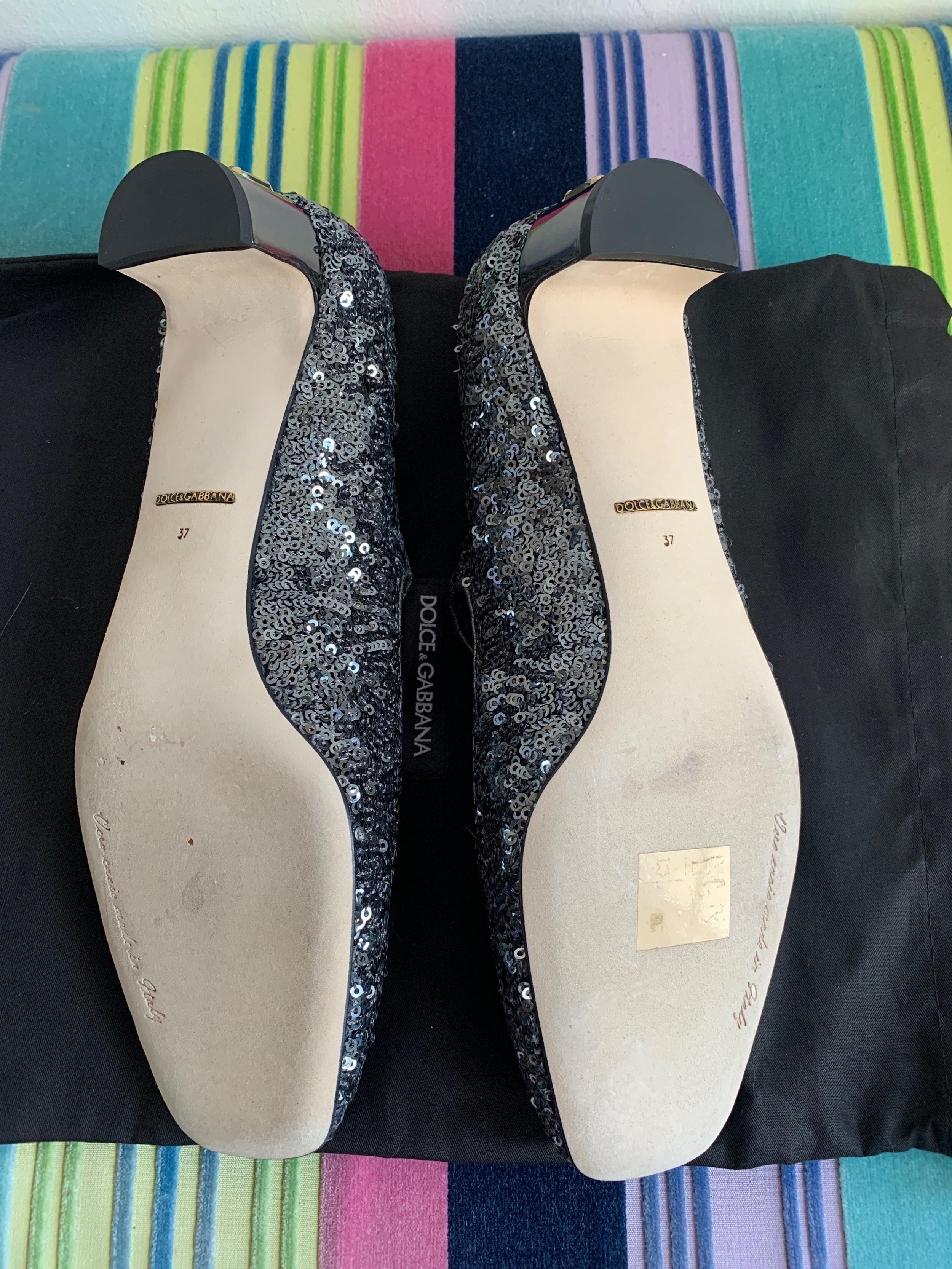 Sequin Embellished 30mm Mary-Jane Pumps