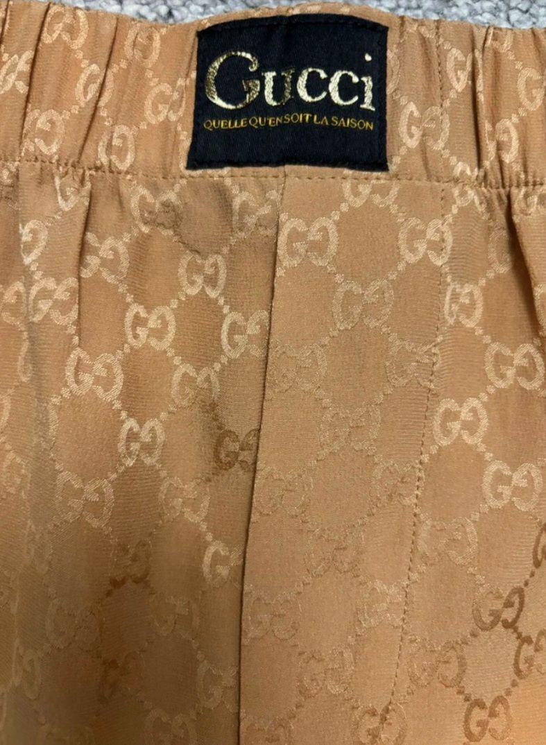 Gucci GG Print Silk Shorts
