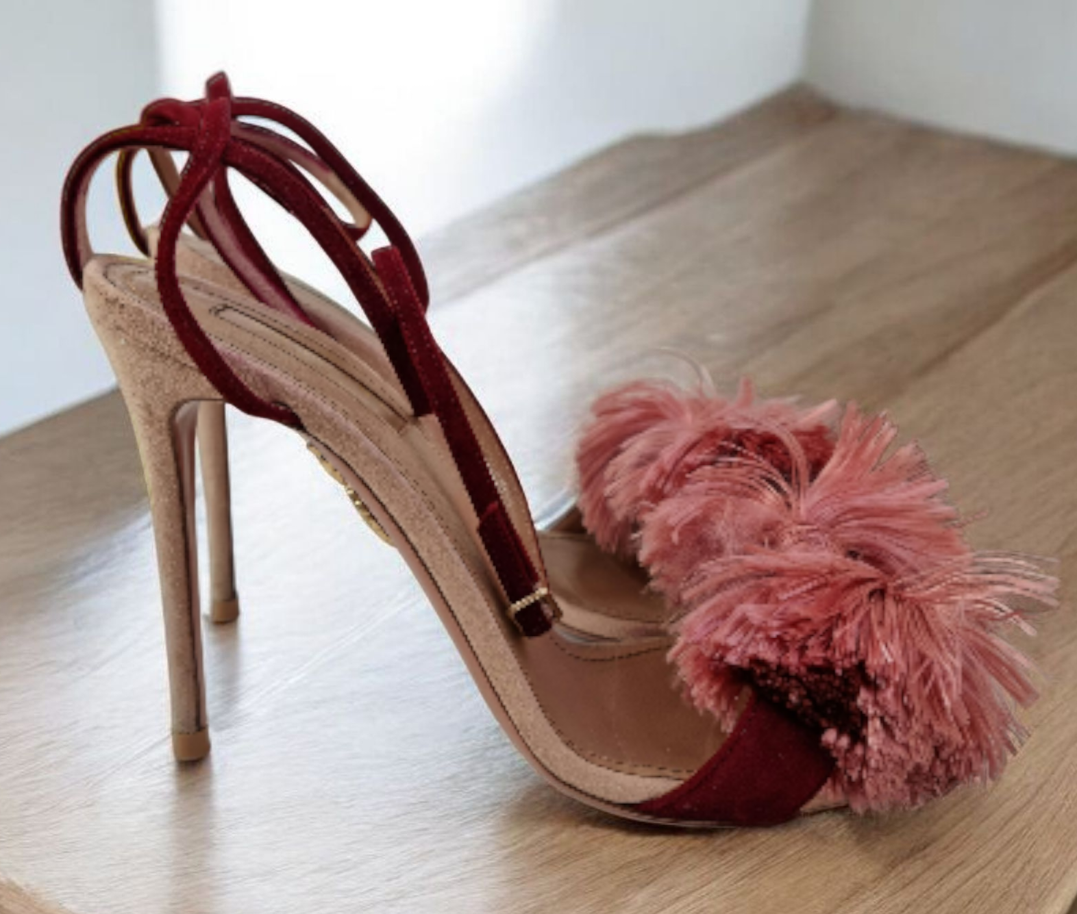 Aquazurra Heeled  Lotus Blossom Sandals