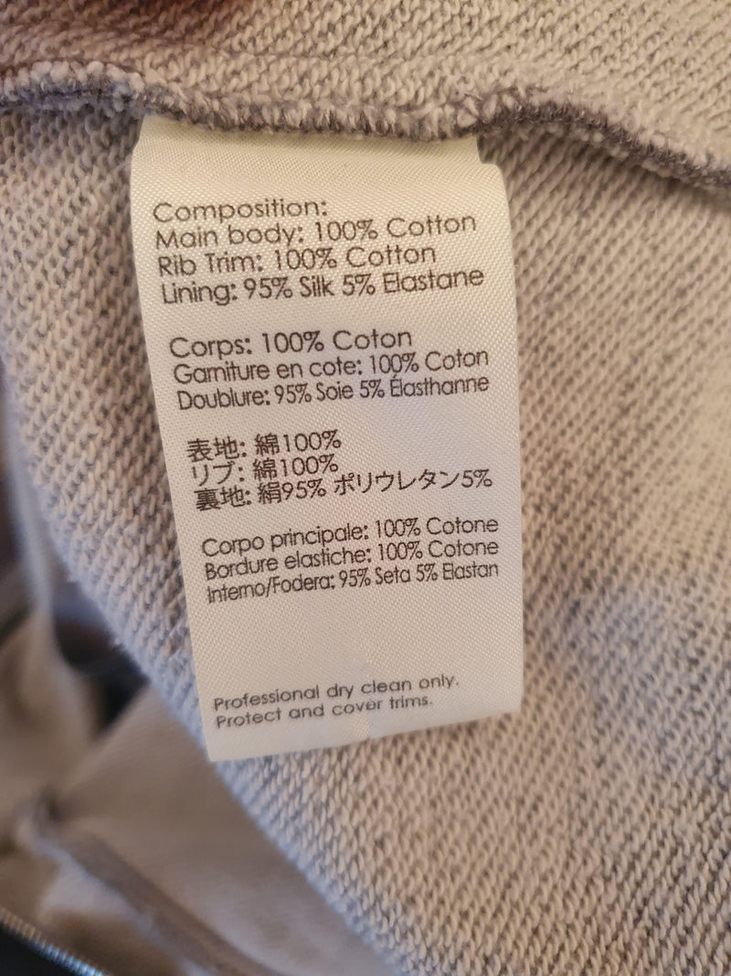 Grey marl cotton jersey Sono Mama embellished sweatshirt