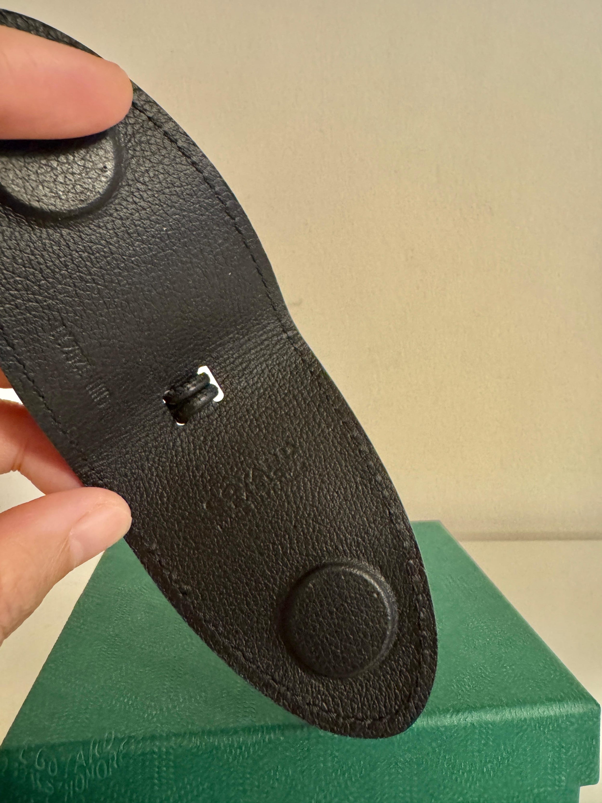Black Leather Magnetic Bag Charm