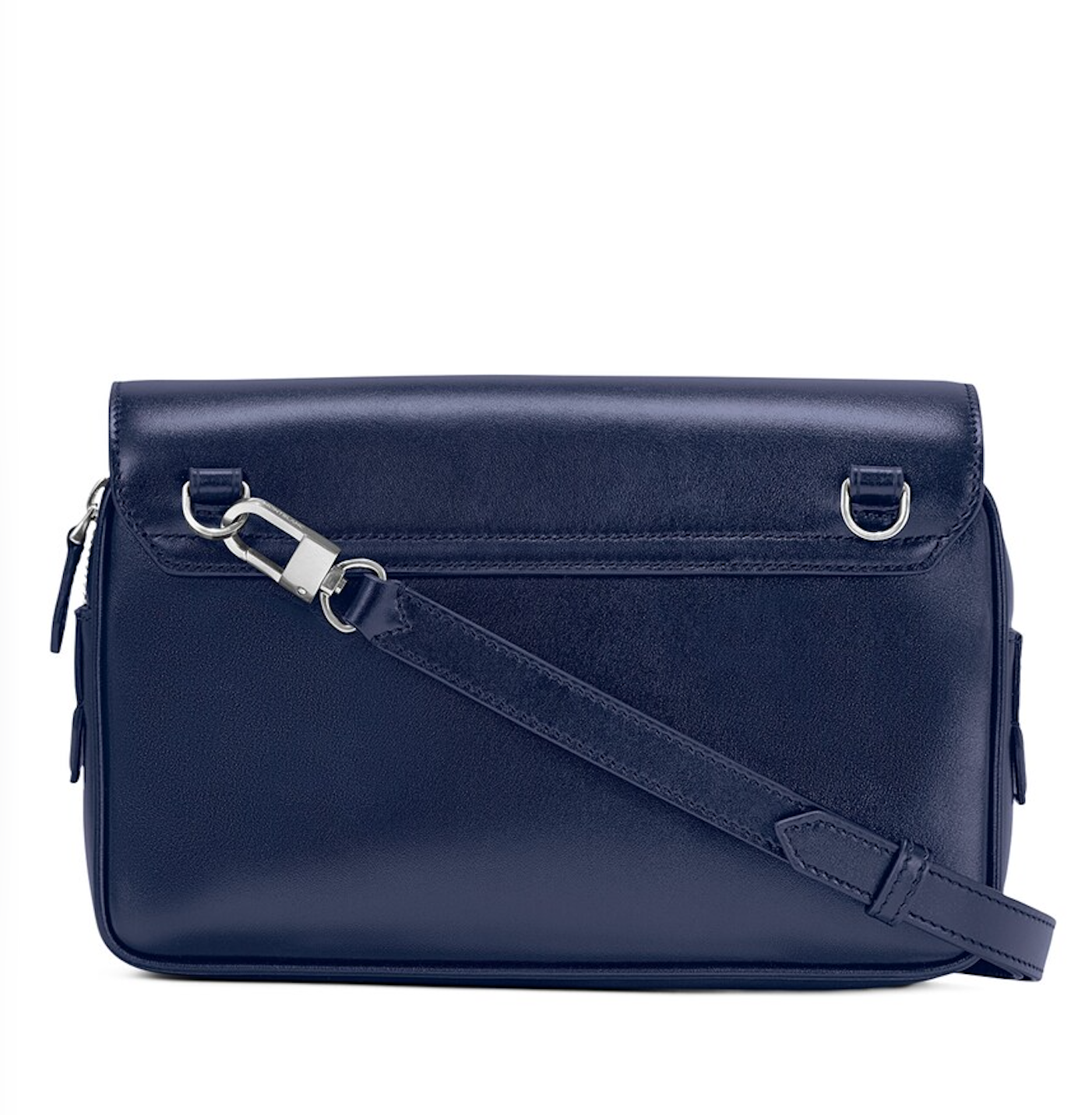 Montblanc Navy Blue Leather Meisterstück Messenger Bag