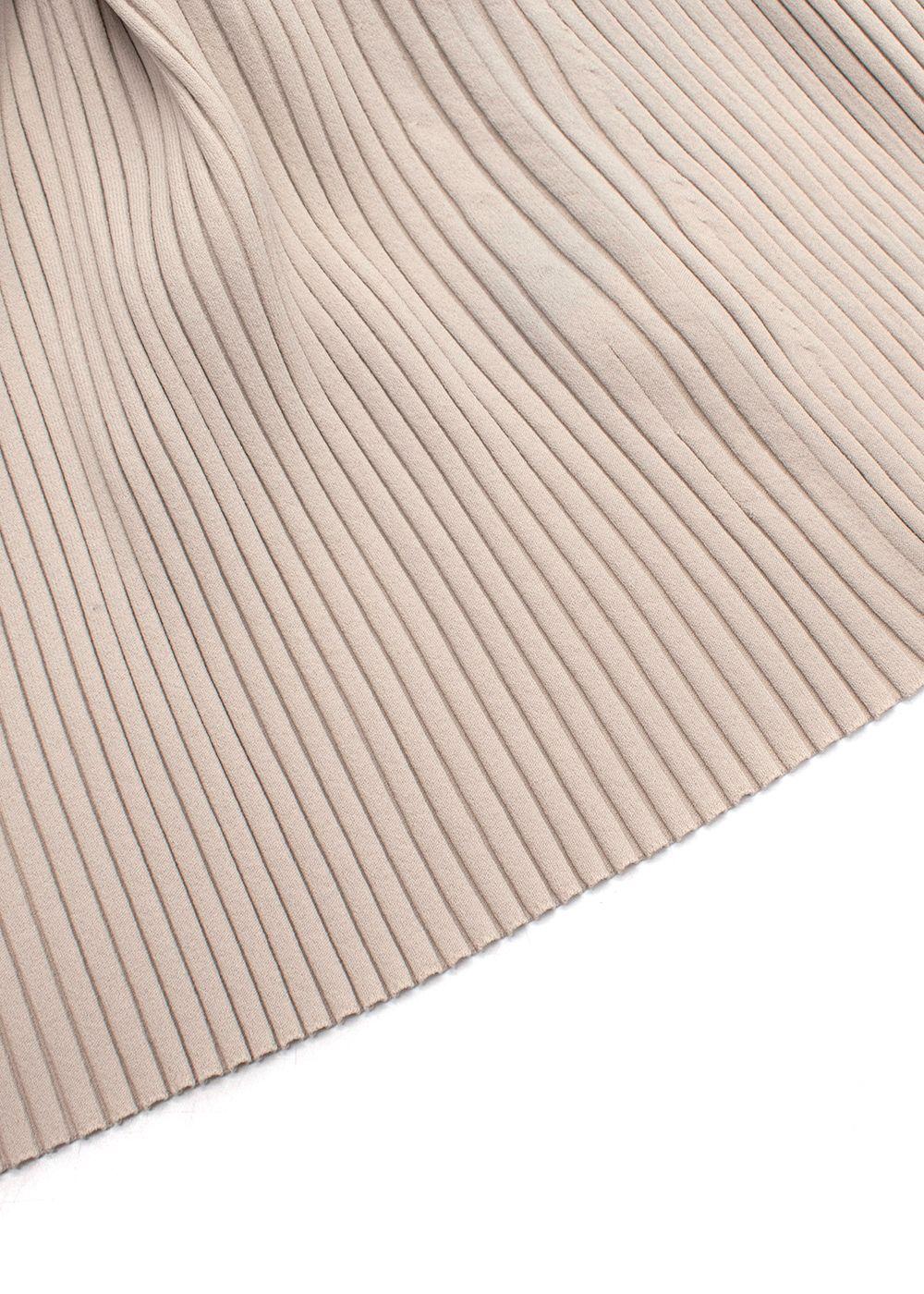Helmut Lang Natural Ribbed Bow Detail Backless Top