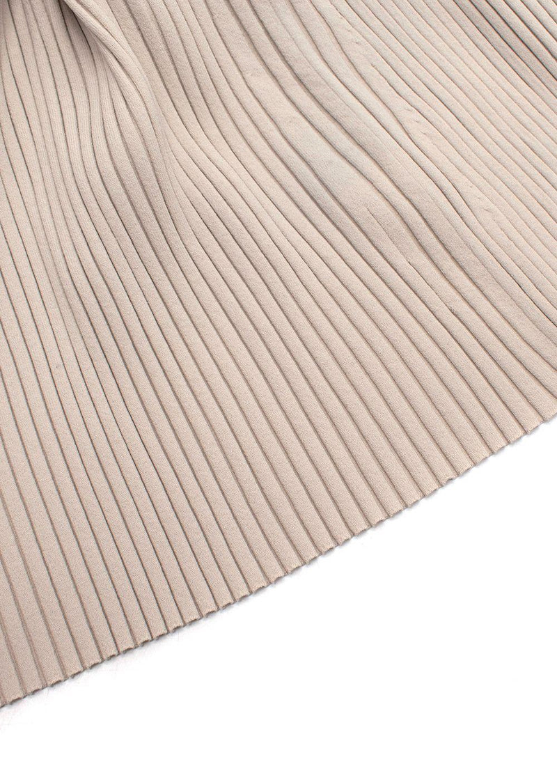 Helmut Lang Natural Ribbed Bow Detail Backless Top