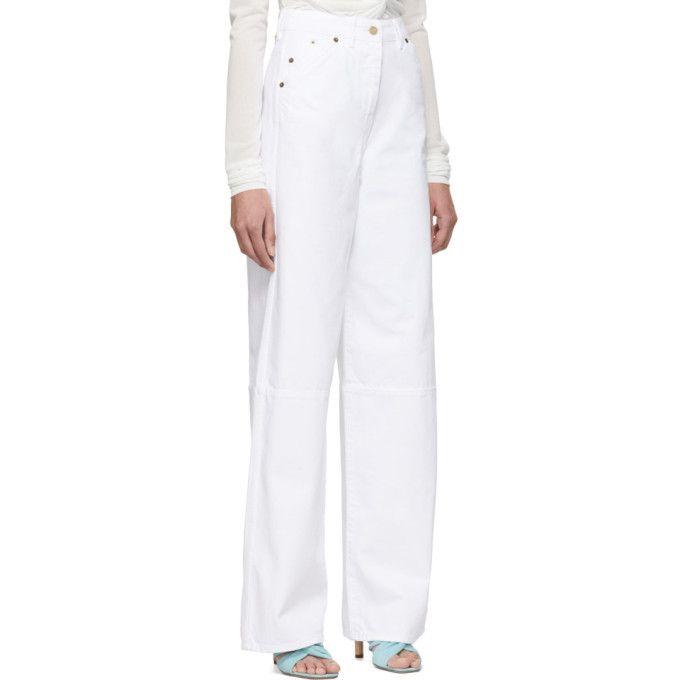 White Straight Leg Le Jeans
