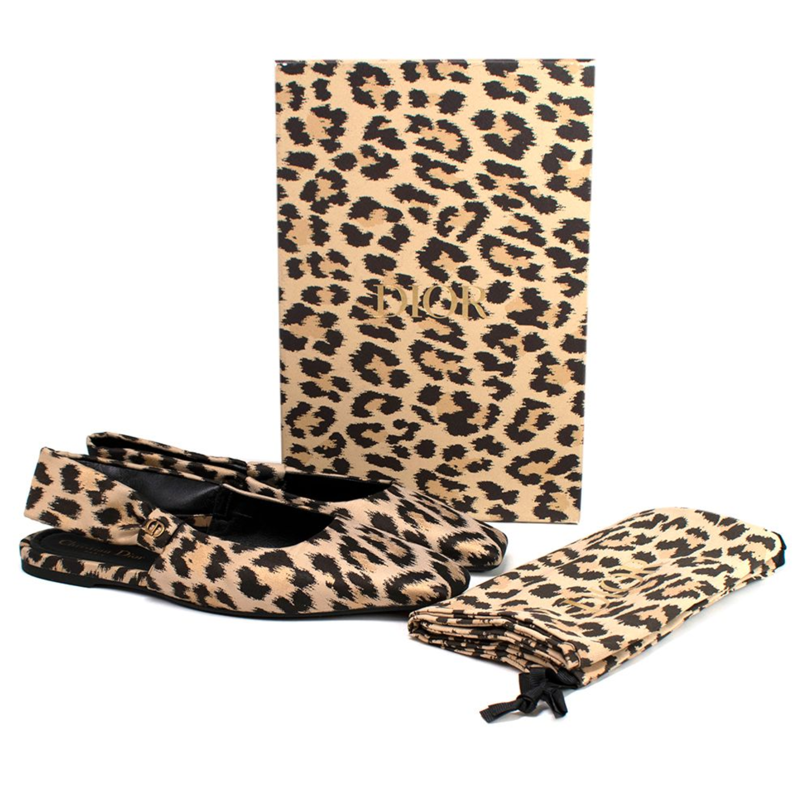 Leopard Print Mizza Slingback Flats