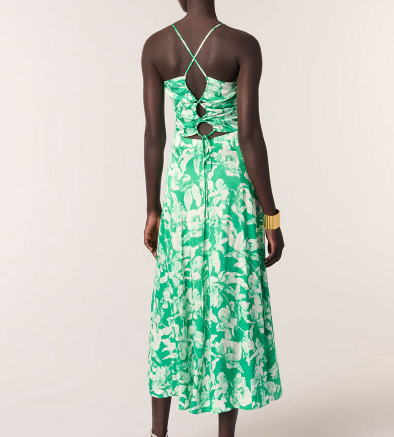 Maje Floral Pleated Dress