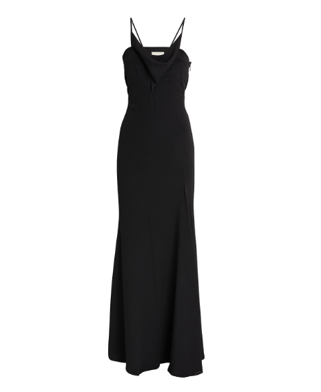 Kapri Cowl Neck Crepe Maxi Dress