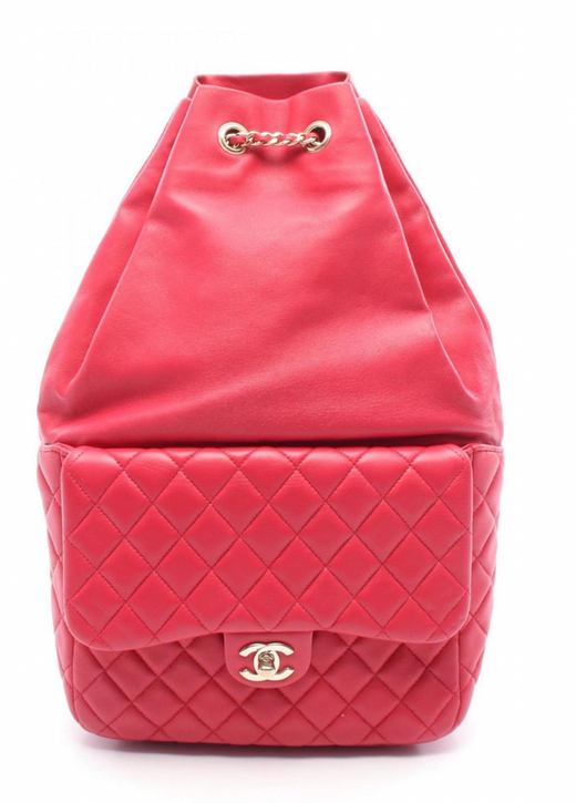 Chanel Matelassé Pink Lambskin Quilted Seoul Backpack in Pink