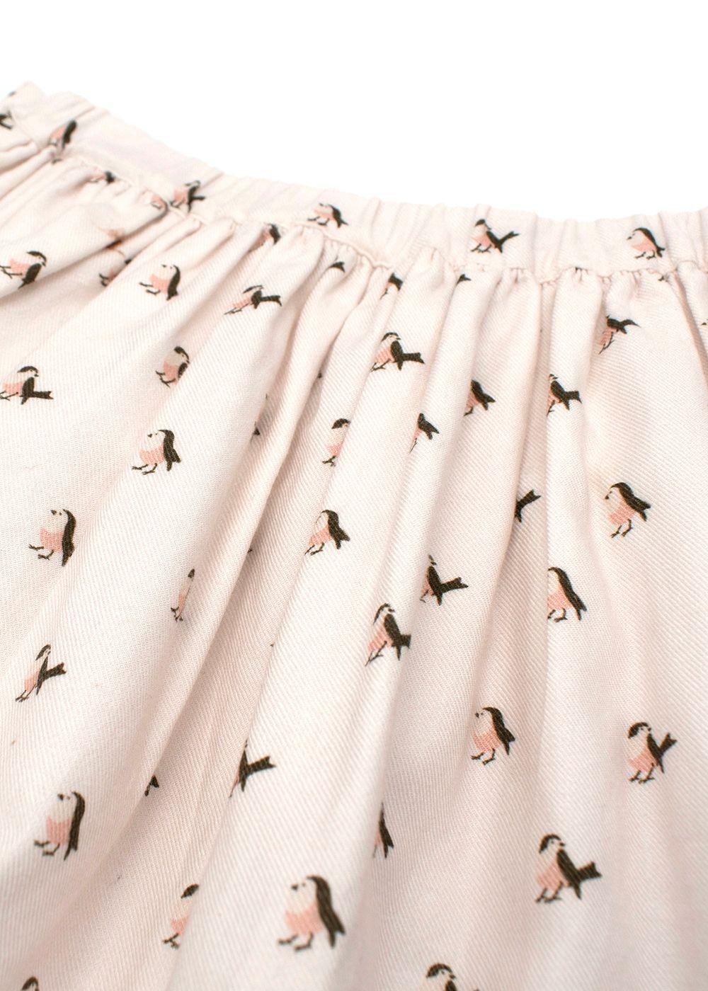 Kids 8Y Bird Print Cotton Blend Skirt