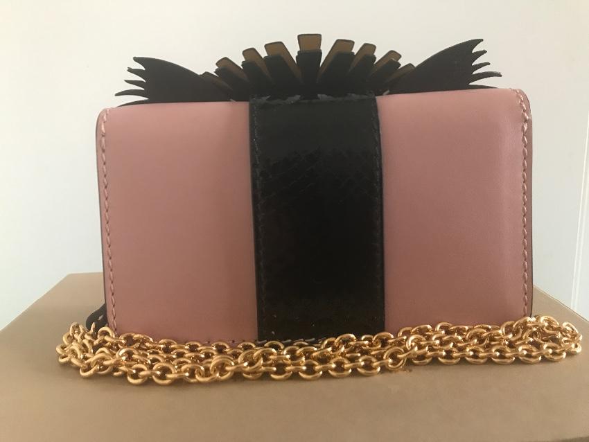 Burberry Python & Leather Mini Beast Bag