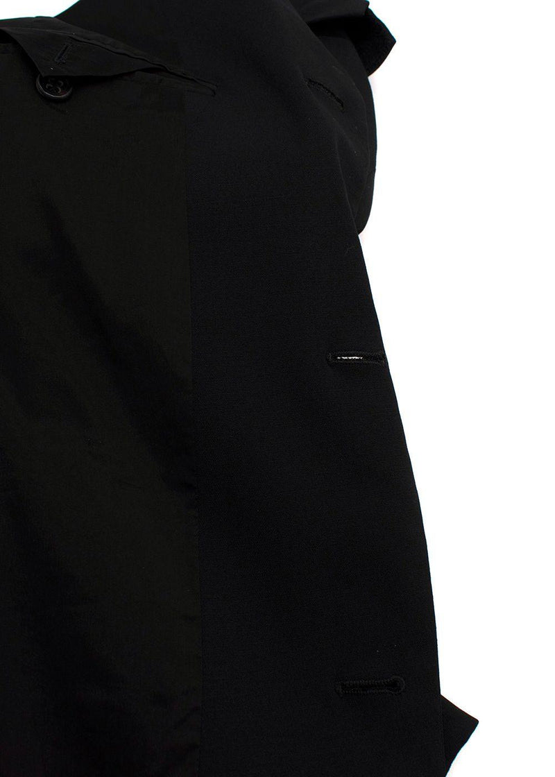 Jil Sander Black Single Breasted Wool Blend Blazer