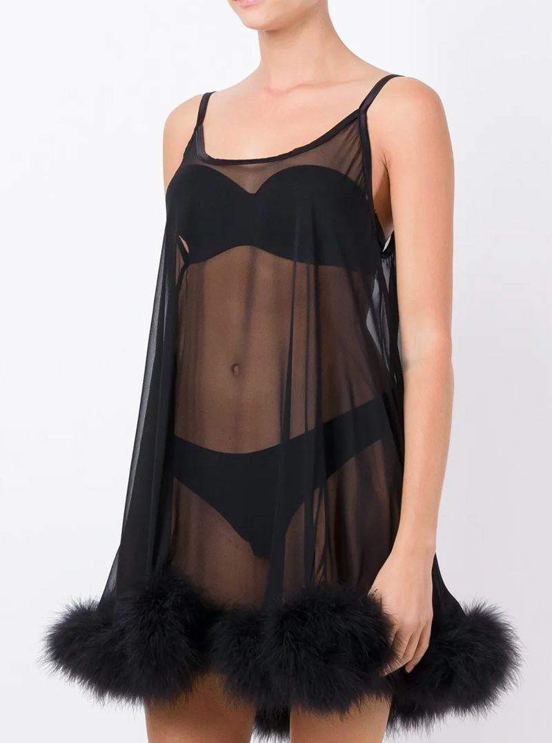 Gilda & Pearl Diana Marabou Babydoll