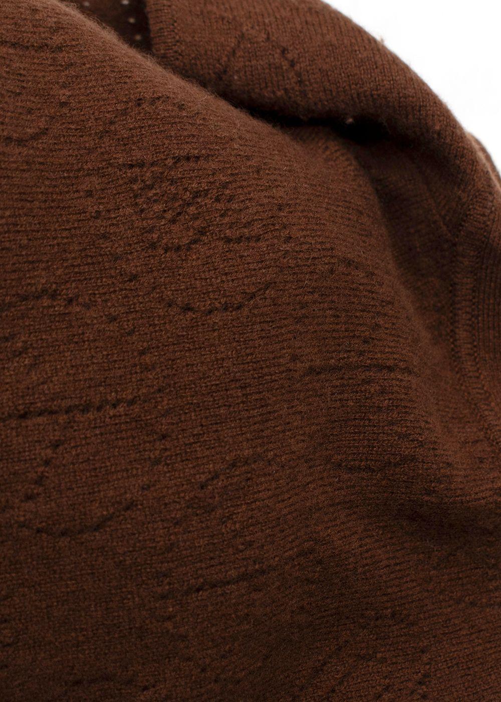 Sandro Chocolate Brown Wool Blend Waistcoat
