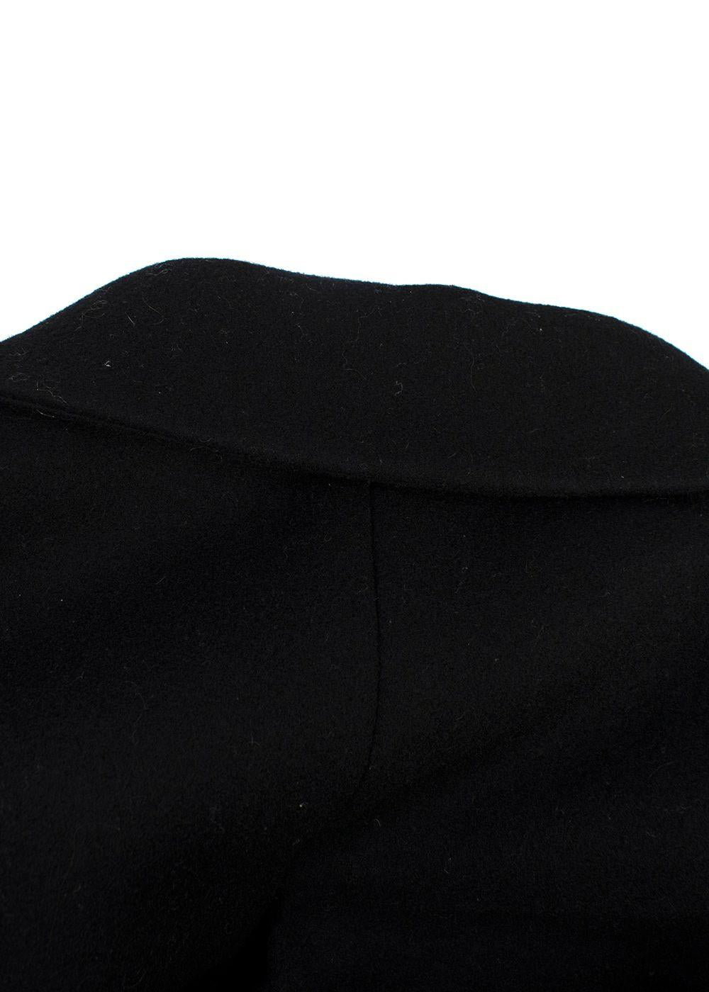 Miu Miu Black Wool Blend Double Breasted Jacket & A-line Mini Skirt
