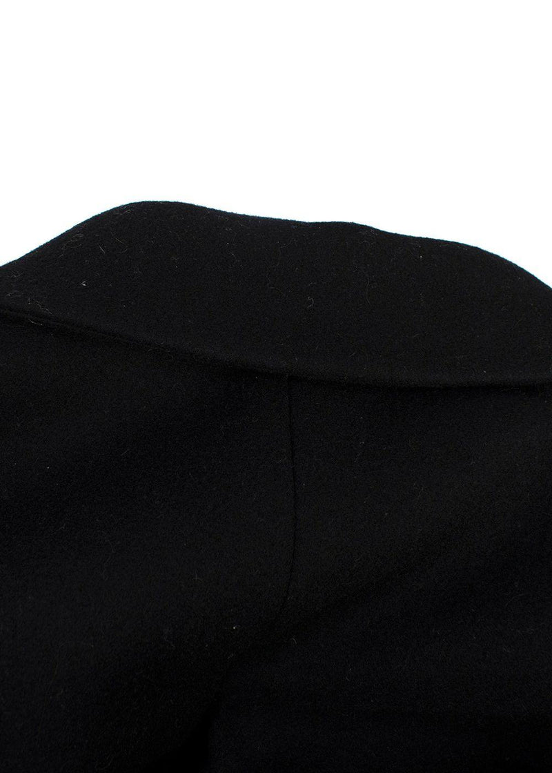 Miu Miu Black Wool Blend Double Breasted Jacket & A-line Mini Skirt