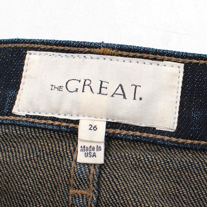 The Great dark denim washed straight jeans