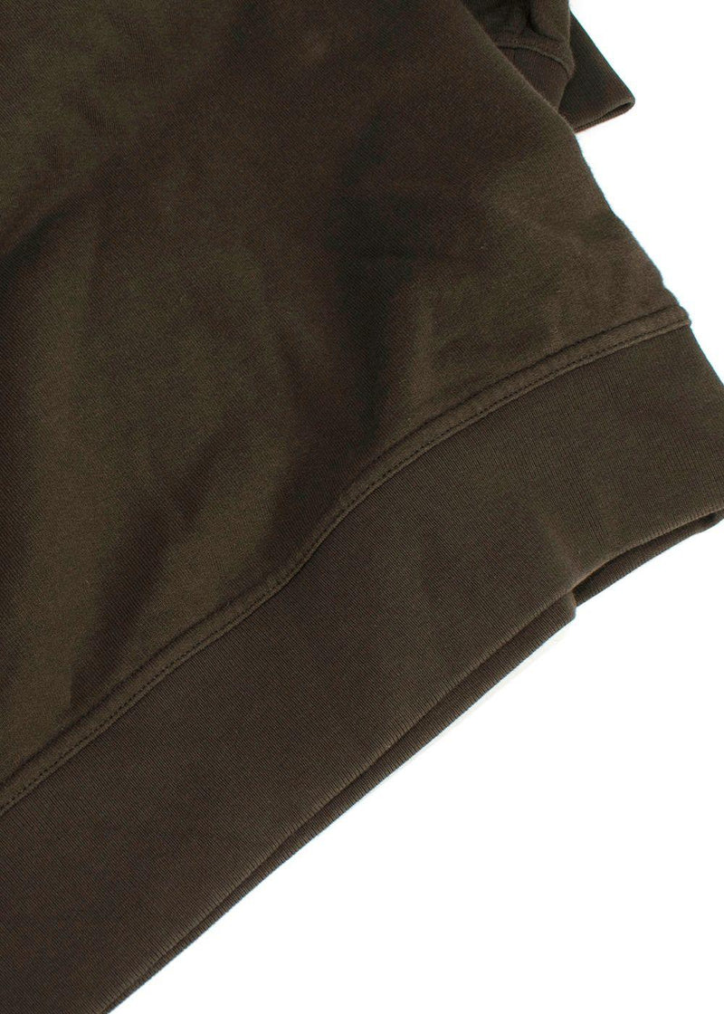 Hermes Brown Crewneck Sweatshirt with Leather Detail