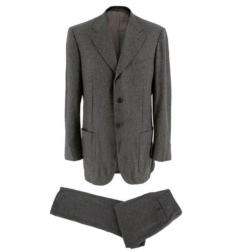 Corneliani Men's Grey Virgin Wool Single Breasted Suit