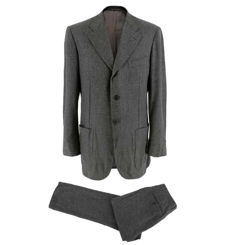 Corneliani Men's Grey Virgin Wool Single Breasted Suit