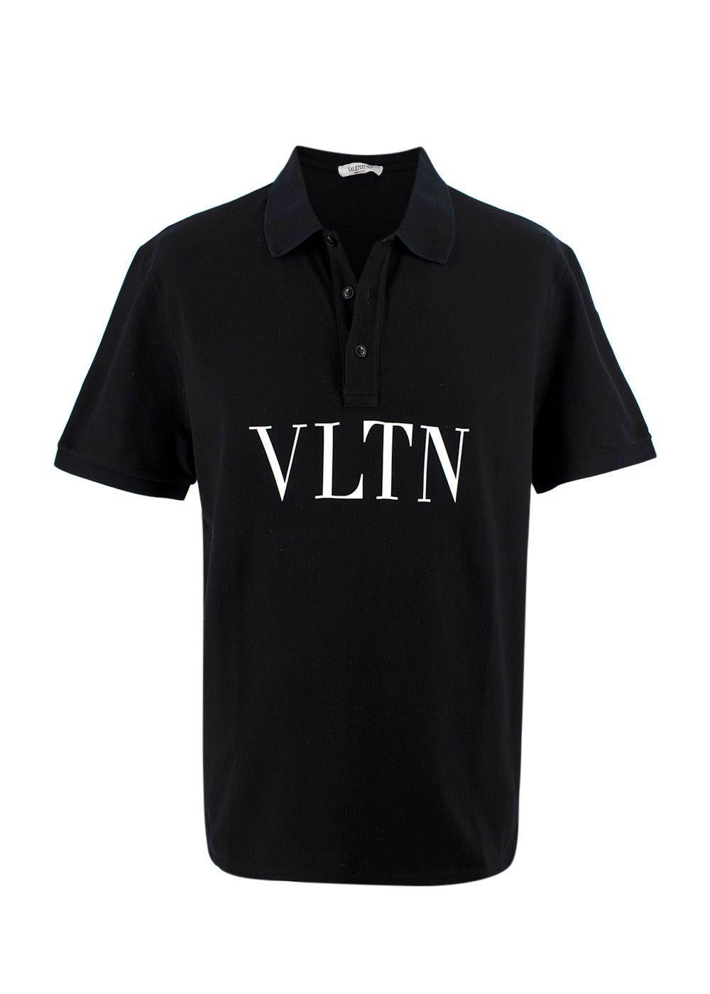 Valentino Black Logo Polo T-Shirt