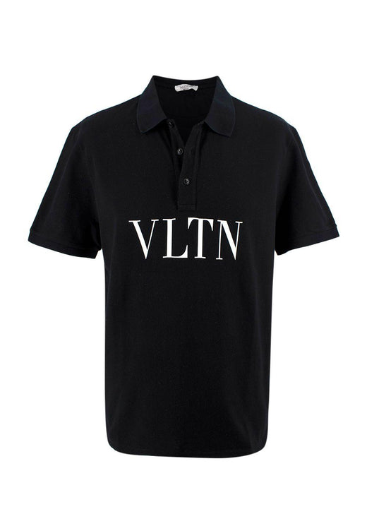 Valentino Black Logo Polo T-Shirt