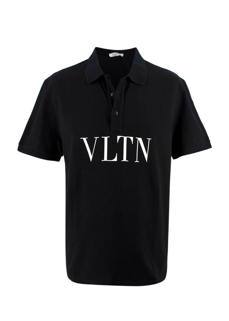 Valentino Black Logo Polo T-Shirt