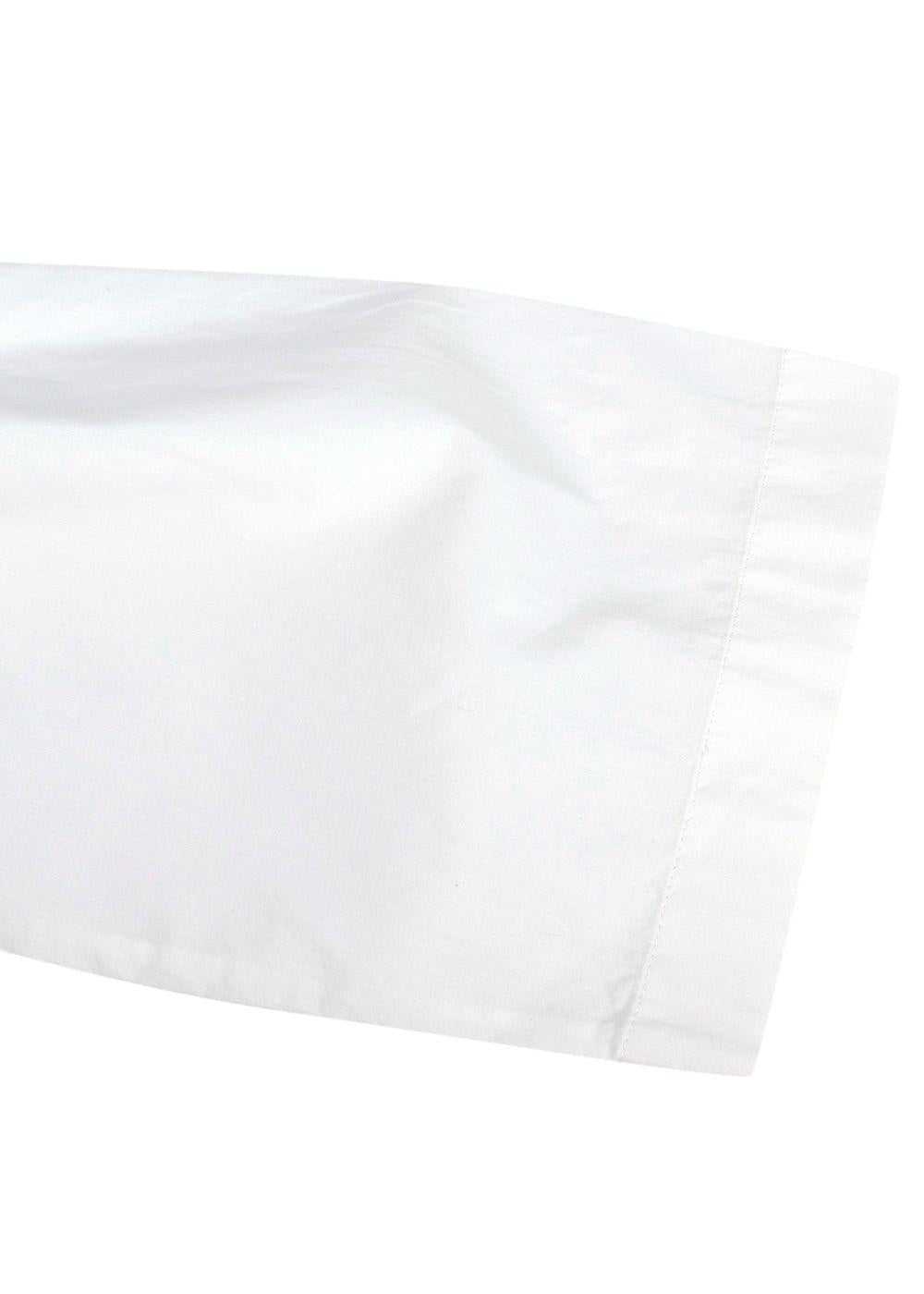 Chloe Drawstring White Cotton Tunic Dress