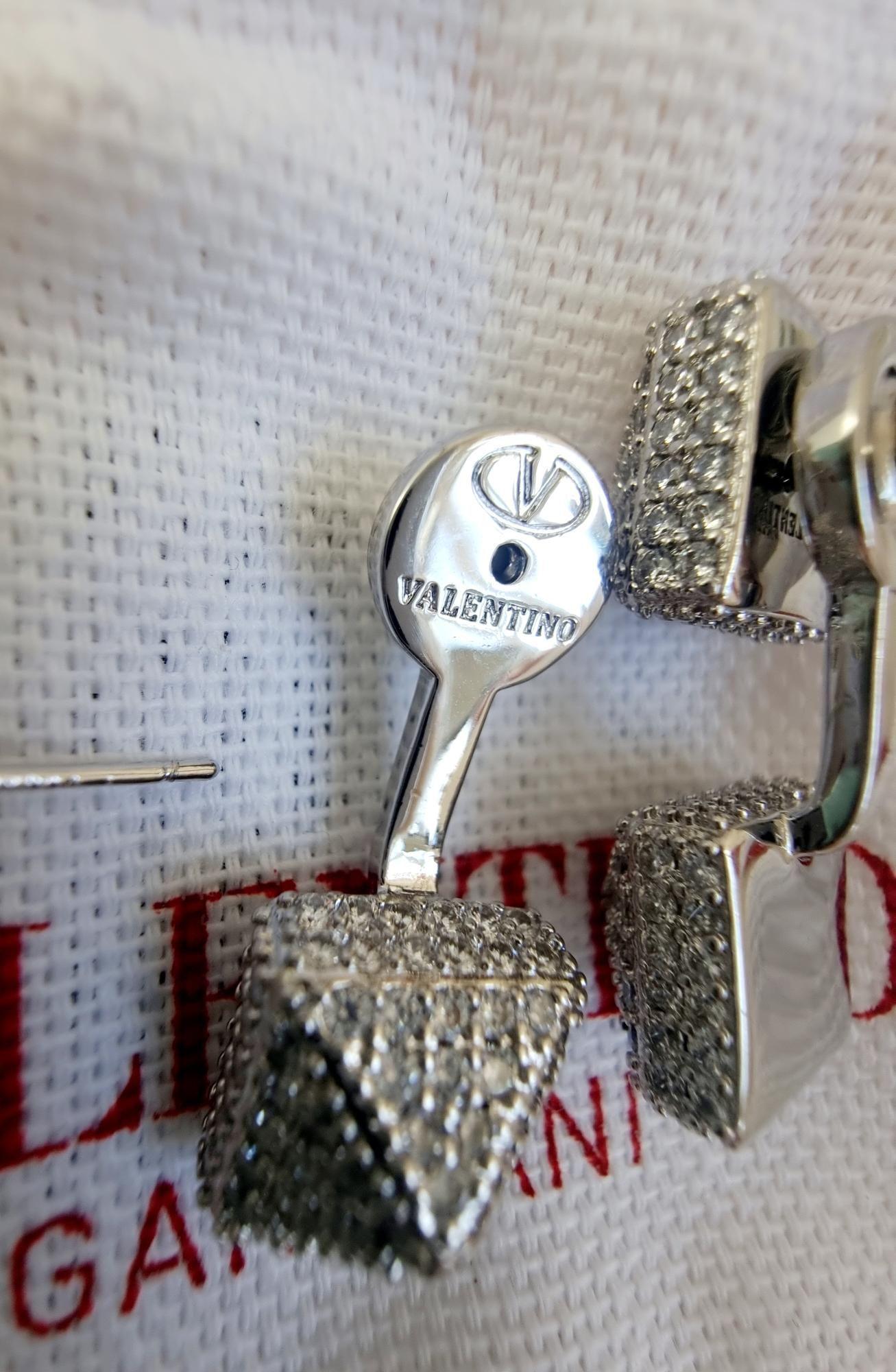 Valentino Crystal Rockstud Earrings