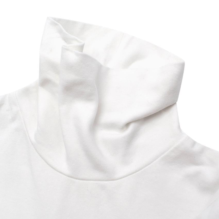 Liu-Jo White Roll-Neck Long-sleeve Top
