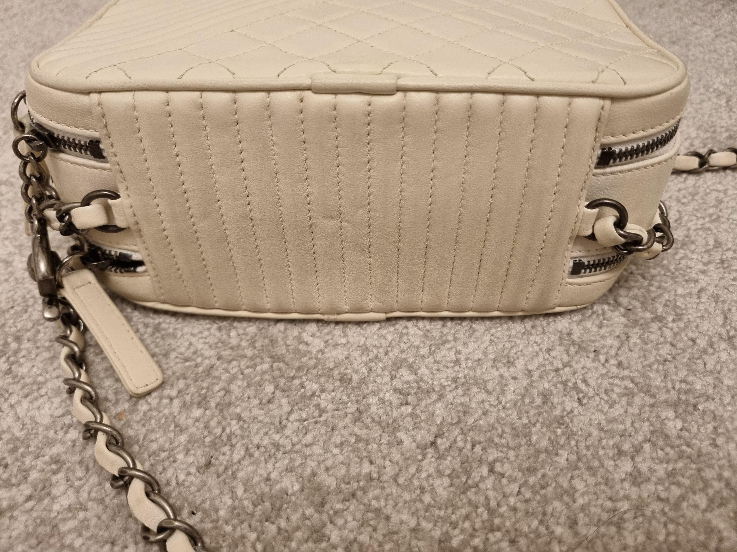 Chanel White Coco Boy Camera Bag