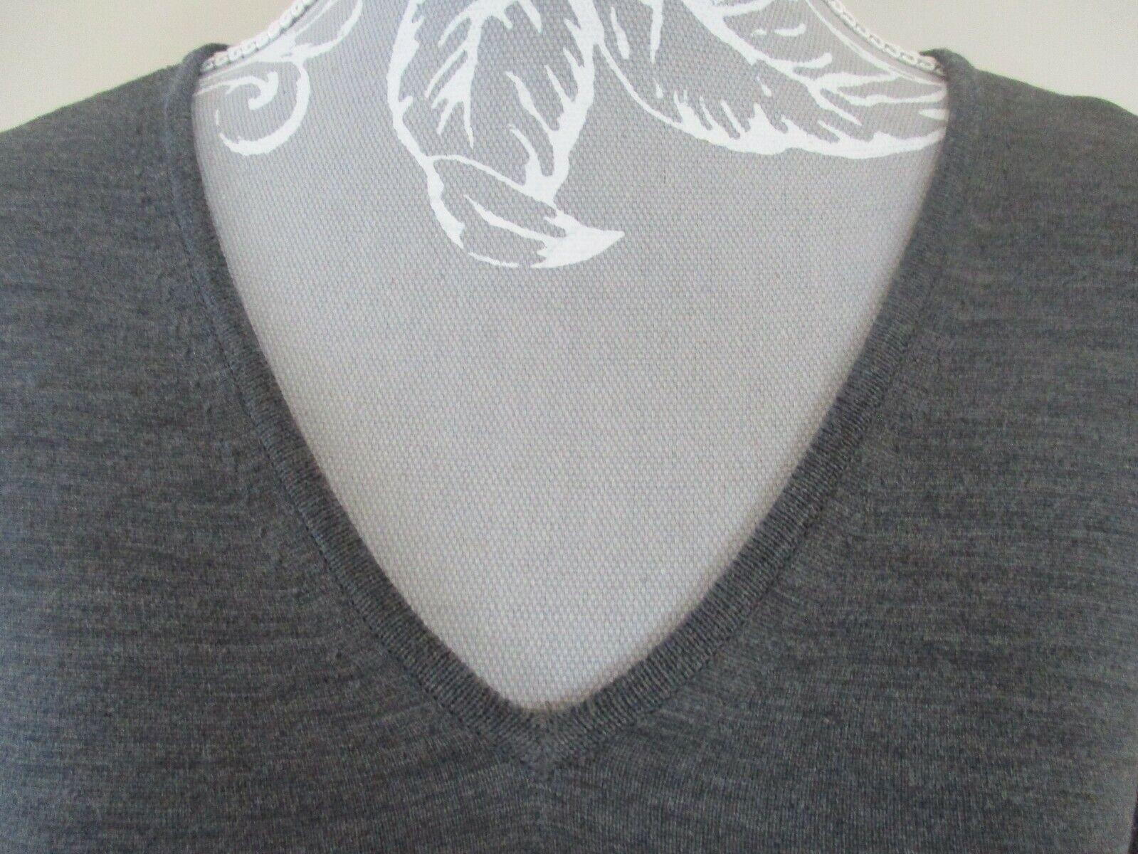 Charcoal Fine Knit Merino Wool Sweater