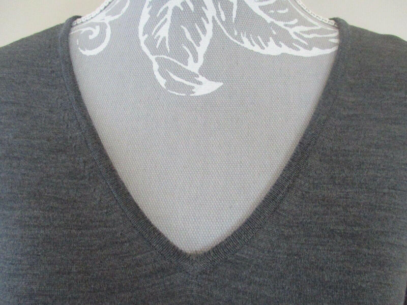 Charcoal Fine Knit Merino Wool Sweater
