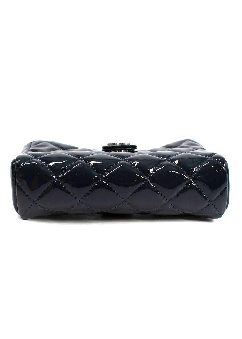 Chanel Midnight Blue Patent Leather Pouch