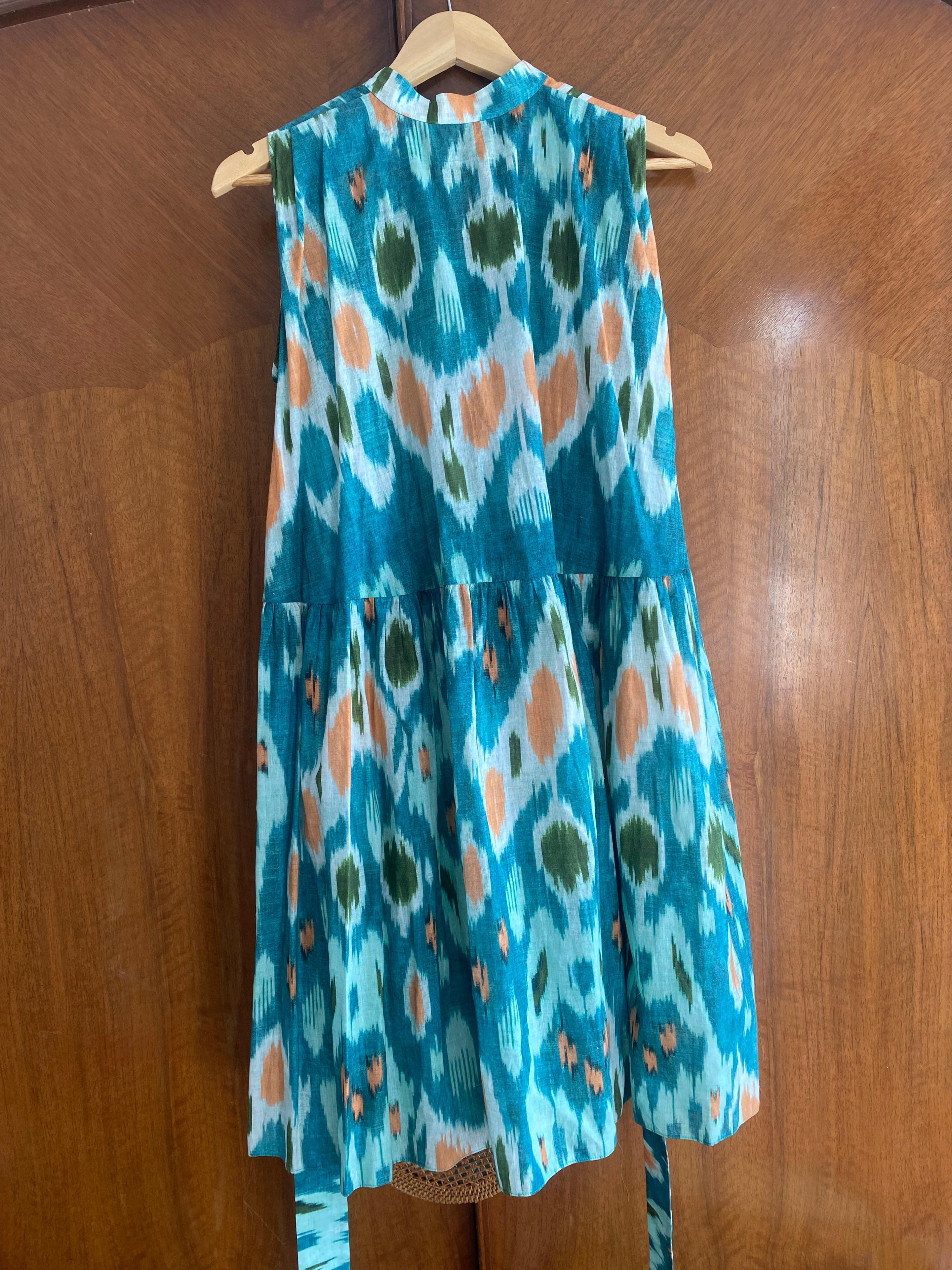 Erdem Ikat Print Linen Dress