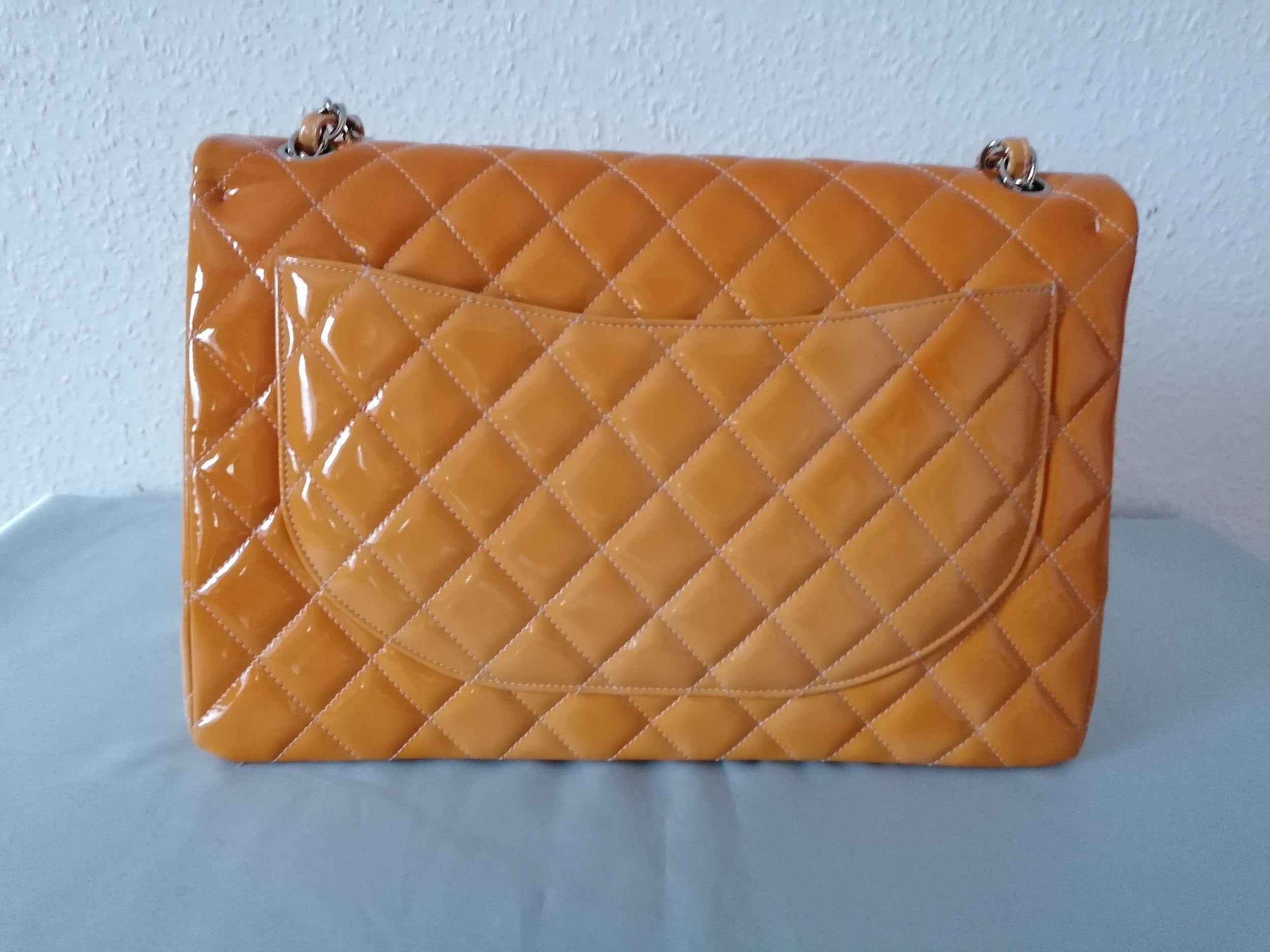 Chanel Patent Leather Jumbo Double Flap Bag
