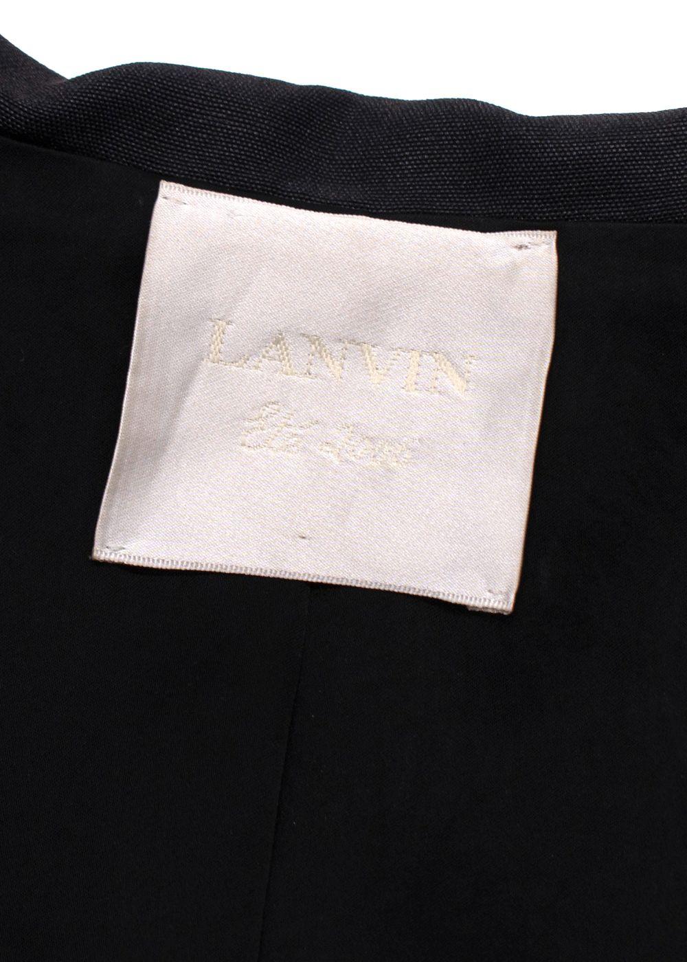 Lanvin Black Linen Blend Belted Jacket