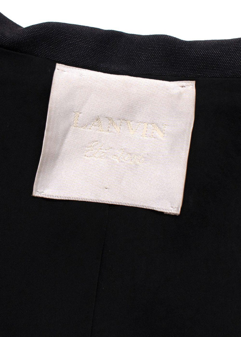 Lanvin Black Linen Blend Belted Jacket