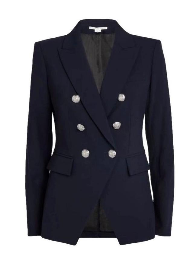 Balmain Navy Double Breasted Blazer