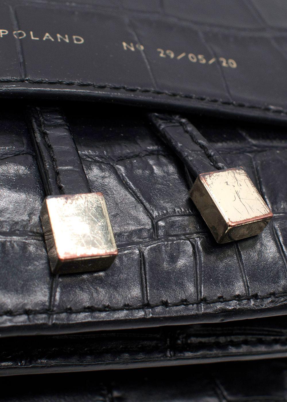 Chylak 'Black Glossy Croc' Belt Bag