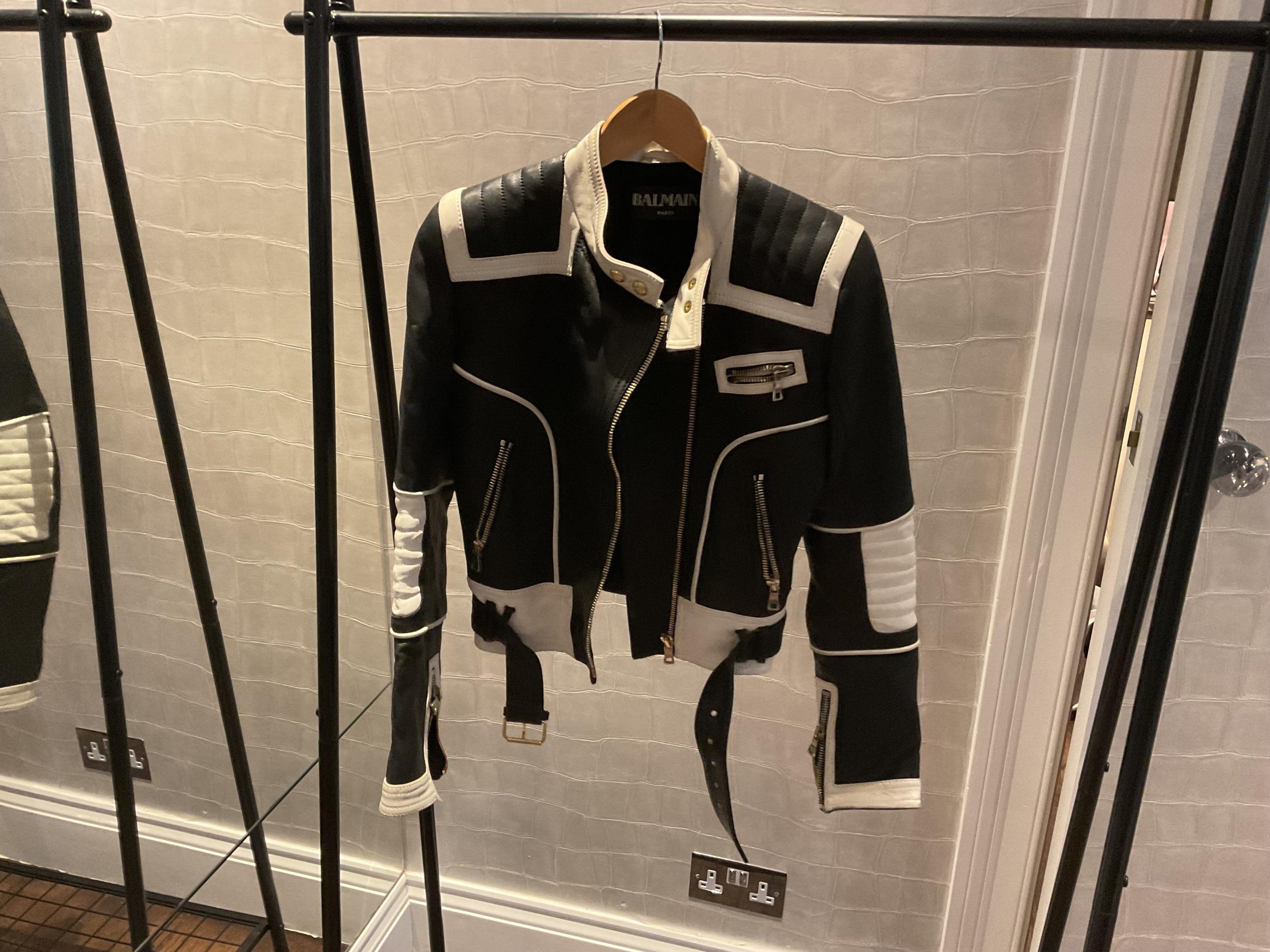 Black Lambskin Leather Biker Jacket