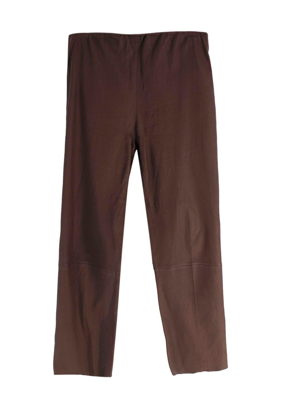 By Malene Birger Brown Leather Elenasoo Leggings