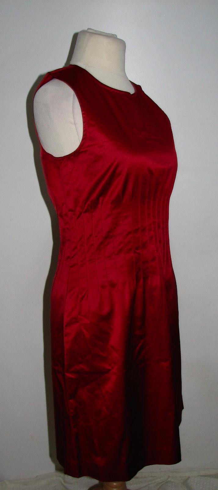 Theory red satin dress