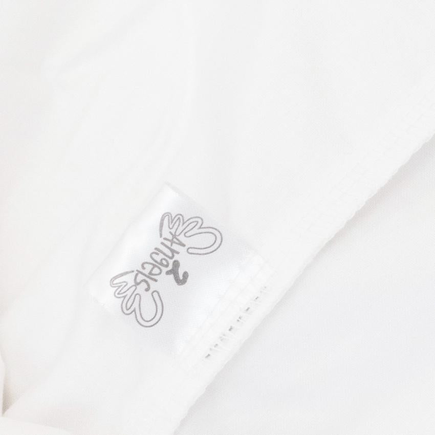2 Angels girl's white dress with embroidered flowers